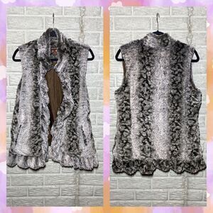 Furry Brown Vest Women's Size Small